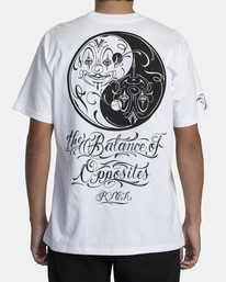 3 Mister Cartoon Yin Yang Tee White AVYZT01254 RVCA