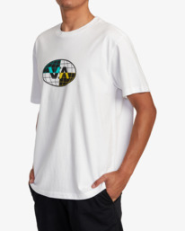 3 Global Inc Slub Tee White AVYZT01279 RVCA