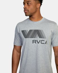 8 VA RVCA Blur Tee Grey AVYZT01370 RVCA