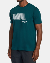 2 VA RVCA Blur Tee Green AVYZT01370 RVCA