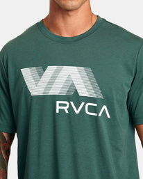 5 VA RVCA Blur Tee Green AVYZT01370 RVCA