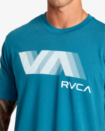 5 VA RVCA Blur Tee Green AVYZT01370 RVCA