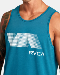 5 VA RVCA Blur Tank Top Green AVYZT01371 RVCA