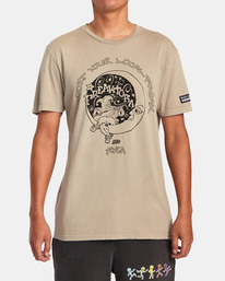 1 RVCA x FREAKTOPIA - Unisex T-Shirt Beige AVYZT01385 RVCA