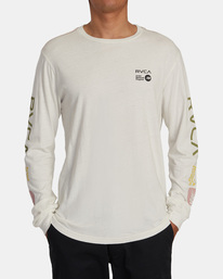 1 ANP Long Sleeve Tee White AVYZT01438 RVCA