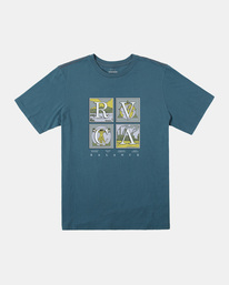 0 Natural T-Shirt Blue AVYZT01475 RVCA