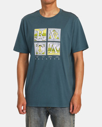 1 Natural T-Shirt Blue AVYZT01475 RVCA