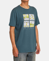 4 Natural T-Shirt Blue AVYZT01475 RVCA