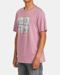 3 Natural T-Shirt Purple AVYZT01475 RVCA