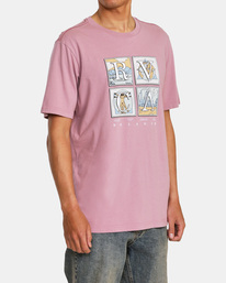 4 Natural T-Shirt Purple AVYZT01475 RVCA