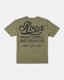 0 RVCA Paint Supply T-Shirt Green AVYZT01492 RVCA