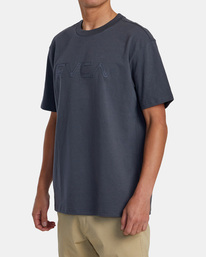 3 Stitched RVCA T-Shirt Black AVYZT01494 RVCA