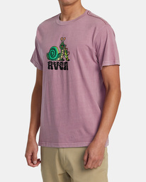 3 Hookah Snail T-Shirt Purple AVYZT01500 RVCA