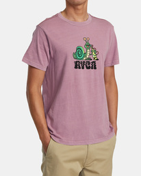 4 Hookah Snail T-Shirt Purple AVYZT01500 RVCA