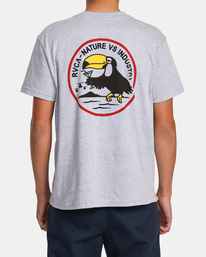 3 Tipsy Toucan T-Shirt Grey AVYZT01512 RVCA