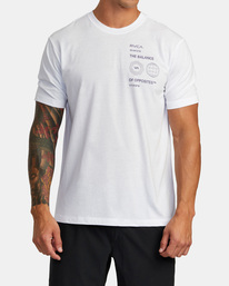 3 Balance Gyro T-Shirt White AVYZT01534 RVCA