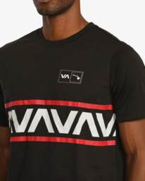 8 VA Banded Hawaii Tee Black AVYZT01536 RVCA