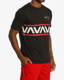 6 VA Banded Hawaii Tee Black AVYZT01536 RVCA