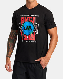 3 RVCA Global Grid T-Shirt Black AVYZT01537 RVCA