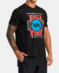4 RVCA Global Grid T-Shirt Black AVYZT01537 RVCA