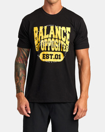 1 RVCA Pin Block T-Shirt Black AVYZT01538 RVCA