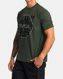 2 RVCA Pin Block T-Shirt Brown AVYZT01538 RVCA