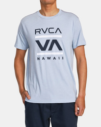 1 Island Radio Tee Blue AVYZT01544 RVCA
