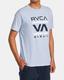 4 Island Radio Tee Blue AVYZT01544 RVCA