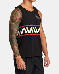 6 Hawaii Banded Tank Tee Black AVYZT01559 RVCA