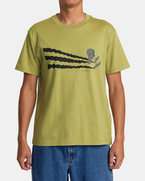 2 Ed Templeton Trip Out Tee Green AVYZT01649 RVCA