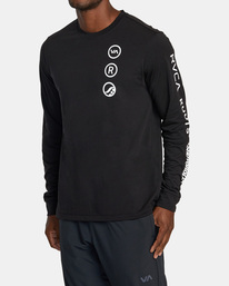 5 Ruotolo Stack - Long Sleeve T-Shirt for Men Black AVYZT01722 RVCA