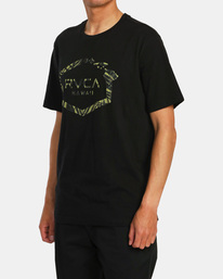 3 Hawaii Hex Tee Black AVYZT01733 RVCA