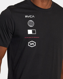 6 RVCA Arena - Camiseta para Hombre Negro AVYZT01861 RVCA
