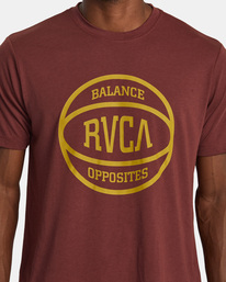 4 RVCA Ball T-Shirt Red AVYZT01862 RVCA