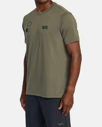 2 RVCA Copy T-Shirt Green AVYZT01902 RVCA