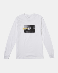 rvca, Mind Control - Maglietta a Maniche Lunghe da Uomo, WHITE (wht) Mind Control - Long Sleeve T-Shirt for Men AVYZT01947