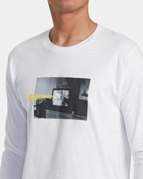 3 Mind Control - Maglietta a Maniche Lunghe da Uomo White AVYZT01947 RVCA