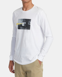 6 Mind Control - Maglietta a Maniche Lunghe da Uomo White AVYZT01947 RVCA