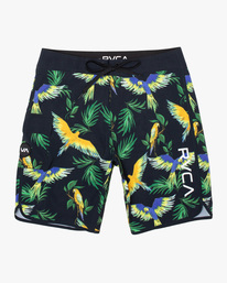0 Boy's Eastern Elastic Boardshorts 17" Green B5104EAS RVCA