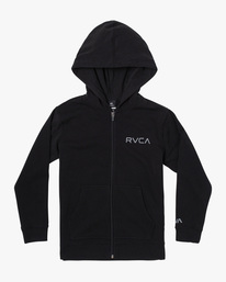 0 Boy's Ripper II Zip-Up Hoodie Black B6053RRI RVCA