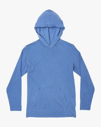 0 Boy's Pocket Pigment Hooded Long Sleeve T-Shirt  B9151RPH RVCA