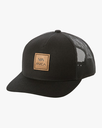 0 Boy's VA All The Way Curved Trucker Hat Black BAHW3RVA RVCA