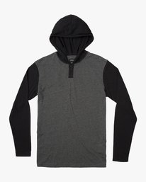 0 Boy's Pick Up Hooded Long Sleeve Henley Shirt  BL904PUH RVCA