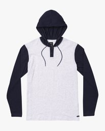 0 Boy's Pick Up Hooded Long Sleeve Henley Shirt  BL904PUH RVCA