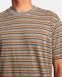 3 Ramshackle Micro Stripe - Short Sleeve T-Shirt for Men Grey C1KTRDRVP2 RVCA
