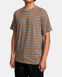 4 Ramshackle Micro Stripe - Short Sleeve T-Shirt for Men Grey C1KTRDRVP2 RVCA