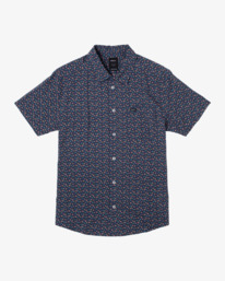 0 Sundowner Floral - Short Sleeve Shirt for Men Blue C1SHRBRVP2 RVCA