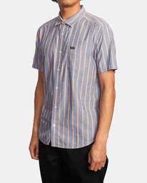 4 Daybreak Stripe - Hemd mit kurzen Ärmeln für Männer Blau C1SHRHRVP2 RVCA