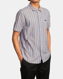 5 Daybreak Stripe - Hemd mit kurzen Ärmeln für Männer Blau C1SHRHRVP2 RVCA