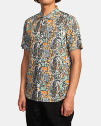 4 Daily - Short Sleeve Shirt for Men Green C1SHRTRVP2 RVCA